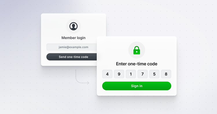 One-time codes for sign in